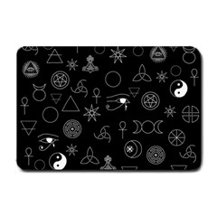 Witchcraft Symbols  Small Doormat  by Valentinaart