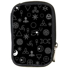 Witchcraft Symbols  Compact Camera Leather Case by Valentinaart