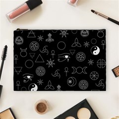 Witchcraft Symbols  Cosmetic Bag (large) by Valentinaart