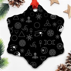 Witchcraft Symbols  Ornament (snowflake) by Valentinaart