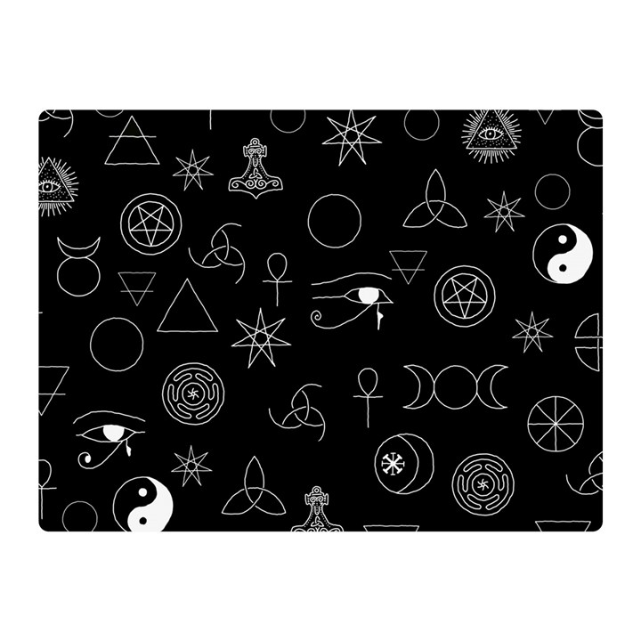 Witchcraft symbols  Double Sided Flano Blanket (Mini) 