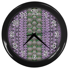 Decorative Juwel And Pearls Ornate Wall Clock (black) by pepitasart