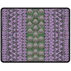 Decorative Juwel And Pearls Ornate Double Sided Fleece Blanket (medium)  by pepitasart