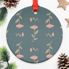 Florets Rose Flower Round Ornament (two Sides)