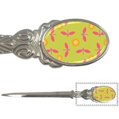 Dragonfly Sun Flower Seamlessly Letter Opener by HermanTelo