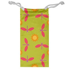 Dragonfly Sun Flower Seamlessly Jewelry Bag