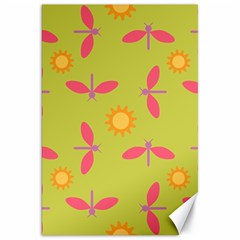 Dragonfly Sun Flower Seamlessly Canvas 20  X 30 