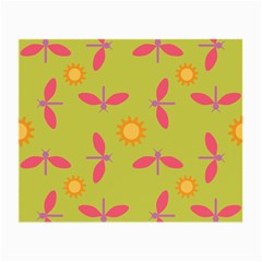 Dragonfly Sun Flower Seamlessly Small Glasses Cloth (2-side)