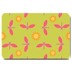 Dragonfly Sun Flower Seamlessly Large Doormat  30 x20  Door Mat