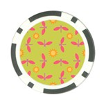 Dragonfly Sun Flower Seamlessly Poker Chip Card Guard Front