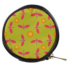 Dragonfly Sun Flower Seamlessly Mini Makeup Bag