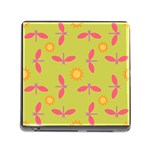 Dragonfly Sun Flower Seamlessly Memory Card Reader (Square 5 Slot) Front