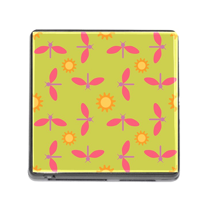 Dragonfly Sun Flower Seamlessly Memory Card Reader (Square 5 Slot)