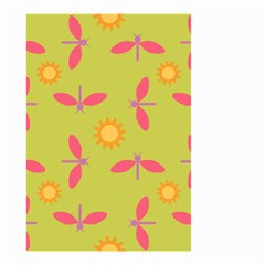 Dragonfly Sun Flower Seamlessly Small Garden Flag (two Sides)