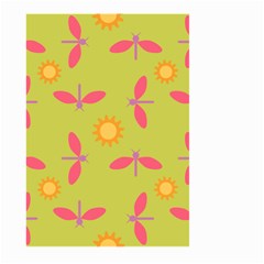 Dragonfly Sun Flower Seamlessly Large Garden Flag (two Sides) by HermanTelo