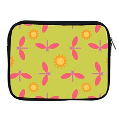 Dragonfly Sun Flower Seamlessly Apple Ipad 2/3/4 Zipper Cases by HermanTelo