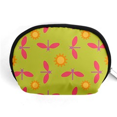 Dragonfly Sun Flower Seamlessly Accessory Pouch (medium)