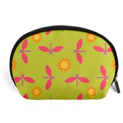 Dragonfly Sun Flower Seamlessly Accessory Pouch (large)