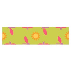 Dragonfly Sun Flower Seamlessly Satin Scarf (oblong)