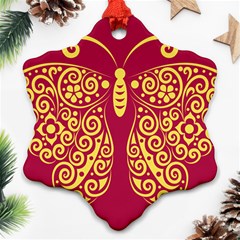 Butterfly Insect Bug Decoration Snowflake Ornament (two Sides)