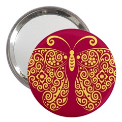 Butterfly Insect Bug Decoration 3  Handbag Mirrors by HermanTelo