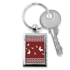 Heart Love Butterflies Animal Key Chains (rectangle)  by HermanTelo