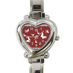 Heart Love Butterflies Animal Heart Italian Charm Watch Front