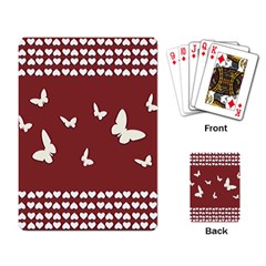 Heart Love Butterflies Animal Playing Cards Single Design by HermanTelo