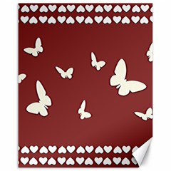 Heart Love Butterflies Animal Canvas 16  X 20  by HermanTelo