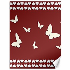 Heart Love Butterflies Animal Canvas 36  X 48  by HermanTelo