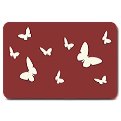 Heart Love Butterflies Animal Large Doormat  by HermanTelo