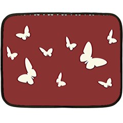 Heart Love Butterflies Animal Double Sided Fleece Blanket (mini) 