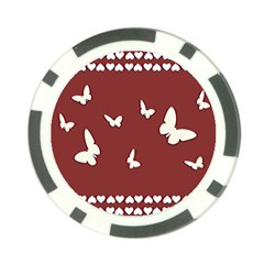 Heart Love Butterflies Animal Poker Chip Card Guard (10 Pack)