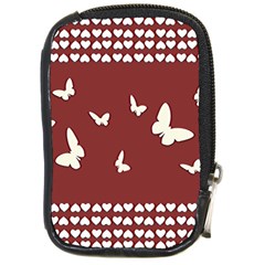 Heart Love Butterflies Animal Compact Camera Leather Case by HermanTelo