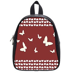 Heart Love Butterflies Animal School Bag (small)