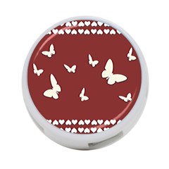 Heart Love Butterflies Animal 4-port Usb Hub (two Sides)