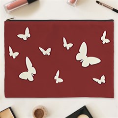 Heart Love Butterflies Animal Cosmetic Bag (xxxl)