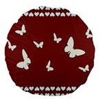 Heart Love Butterflies Animal Large 18  Premium Round Cushions Back