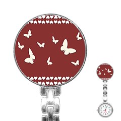 Heart Love Butterflies Animal Stainless Steel Nurses Watch by HermanTelo