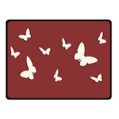 Heart Love Butterflies Animal Double Sided Fleece Blanket (small)  by HermanTelo