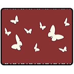 Heart Love Butterflies Animal Double Sided Fleece Blanket (medium) 