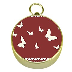 Heart Love Butterflies Animal Gold Compasses