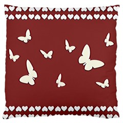 Heart Love Butterflies Animal Standard Flano Cushion Case (one Side)