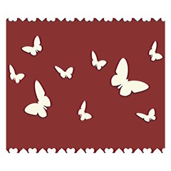 Heart Love Butterflies Animal Double Sided Flano Blanket (small) 