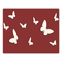 Heart Love Butterflies Animal Double Sided Flano Blanket (large) 