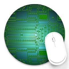 Board Conductors Circuits Round Mousepads by HermanTelo