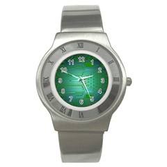 Board Conductors Circuits Stainless Steel Watch