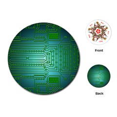 Board Conductors Circuits Playing Cards (round)