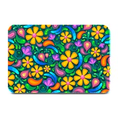 Floral Paisley Background Flower Green Plate Mats