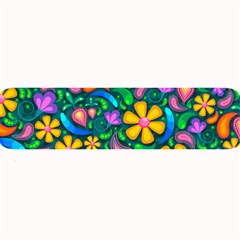 Floral Paisley Background Flower Green Large Bar Mats